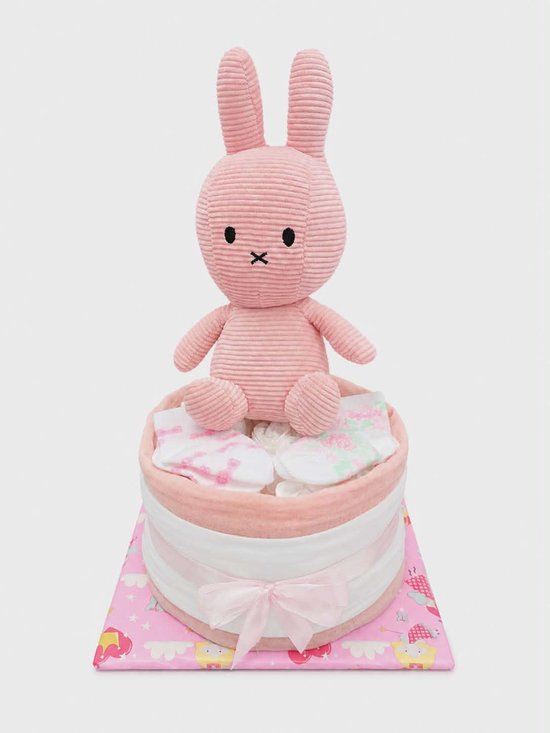 luiertaart roze kraam cadeau , geschenk, vrolijk