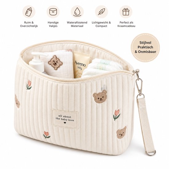 Luiertas Baby – Verzorgingstas – Opbergtas – Compact & Stijlvol – Ideaal voor Onderweg & Kraamcadeau
