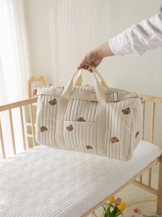 Luiertas - Grote capaciteit - Opbergtas - Draagbare babytas - Beige van Ohana