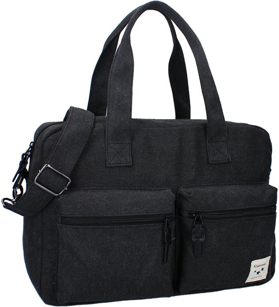Luiertas Kidzroom - Denim Zwart - Inclusief Bijpassend Verschoningsmatje - 40x28x16 cm