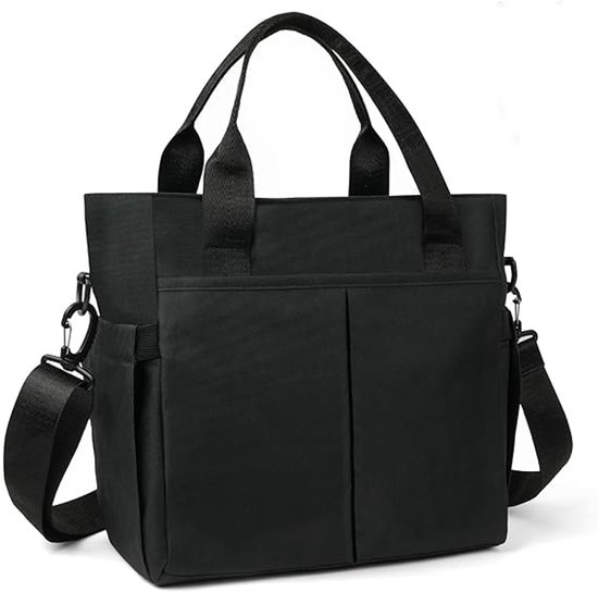 Luiertas-luiertas rugzak-luier organizer-babyverschoontas, multifunctionele luiertas voor mama en papa, draagbare crossbodytas met verstelbare riem, zwangerschapsluiertas, reistas - zwart - 28 x 26 x 14 cm van Merkloos