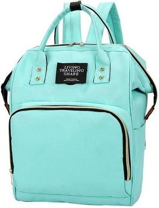 Luiertas | Mamatas | diverse opbergvakken | Mintgroen|Waterdicht | Gewoven Oxford | Multifunctioneel van Liefzebraatje