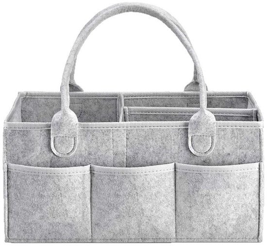 Luiertas - Opbergtas - Outdoor tas - Draagbare luiertas - Lichtgrijs van Merkloos