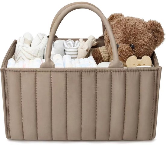 Luiertas - Opbergtas - Uitneembare luierbox - Baby-opbergtas - Bruin van BYBO