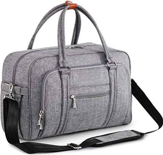 Luiertas pop - Verzorginstas pop - Pop verzorgingsset - Luiertas speelgoed - Luiertas speelgoed - 40 x 20 x 29 cm - Donker grijs van Merkloos