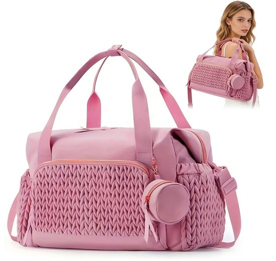 Luiertas - Ruime reistas - Zwangerschapstas - Babytas - Met speenhouder - Ruime opbergtas - Multifunctionele reistas voor moeder en baby - 45.5 x 30 x 23 cm