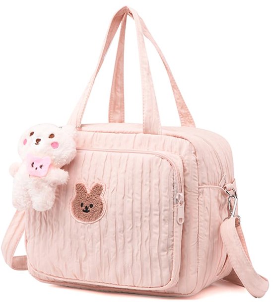 Luiertas Tote - Mommy Bag - Leuke Luiertas - Crossbody Schoudertas - Multifunctionele Verzorgingstas - Verzorgingstas Voor Baby's - Waterdichte Opbergtas - Met Geïsoleerde Zakken - Reistas - Dagelijks Gebruik - Voor Onderweg - Kraamcadeau van Merkloos