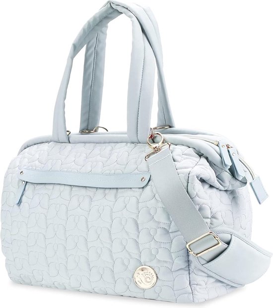 Luiertas voor baby's, grote capaciteit, multifunctionele reis-luiertas, schoudertas, draagtas, hengseltas, stijlvolle babytas met schouderbanden, blauw van Merkloos