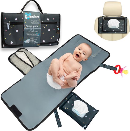 luiertas voor baby's tot peuterleeftijd met comfort-XL-hygiënische aankleedmat voor onderweg - antislip vak voor vochtige doekjes voor alle maten - luiertas organizer van $