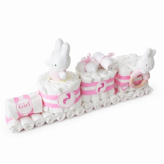 Luiertrein Nijntje – Roze - Little Dutch - Luxecadeaumanden van Merkloos