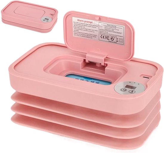 Luierwarmer Billendoekjes - Draagbare Dispenser - Warm Doekjes Gebruik - Snel USB Verwarming - 21 x 13 x 13 cm