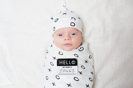 Lulujo Hello World - Swaddle & Mutsje - Hugs & Kisses van LuLu