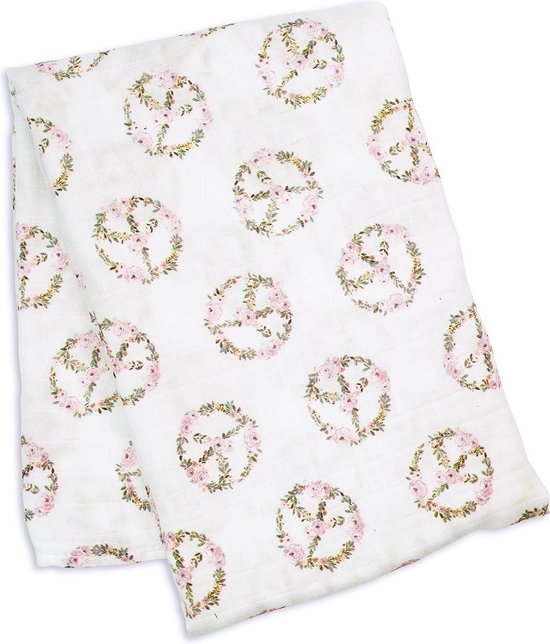 Lulujo - hydrofiele doek - swaddle - bamboo - 120x120 cm - Peace van LuLu