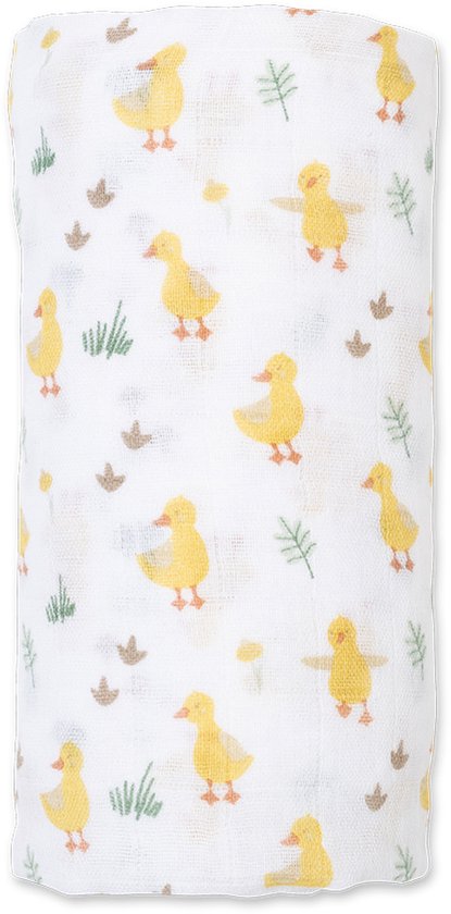Lulujo - hydrofiele doek - swaddle - katoen - 100x100 cm - Duck van Merkloos