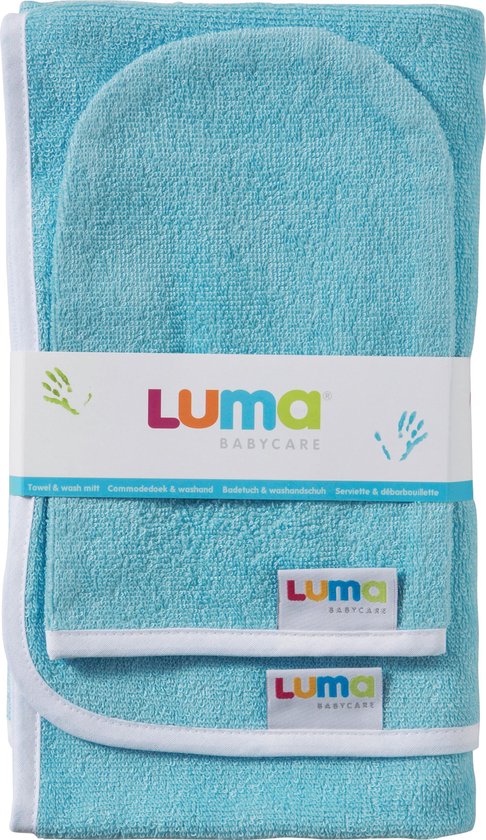 Luma Commodedoek en Washand - Sky Blue van Merkloos