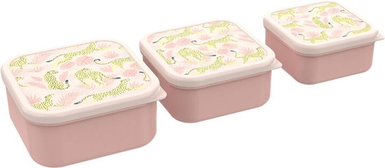 Lunch Buddies Snackbox (3 in 1) - Leopard van Lunch Buddies