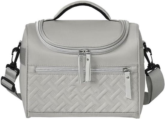 Lunchtas Geïsoleerd - Koeltas Picknicktas - Maaltijden Warm Houden - Lekvrije PEVA Voering - 8 Liter Capaciteit - Grijs