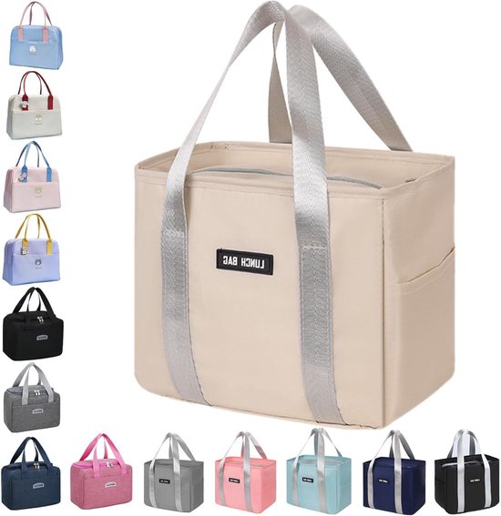 Lunchtas - Isolatie tas - Eten meenemen - Waterdicht materiaal - 6 liter - Beige