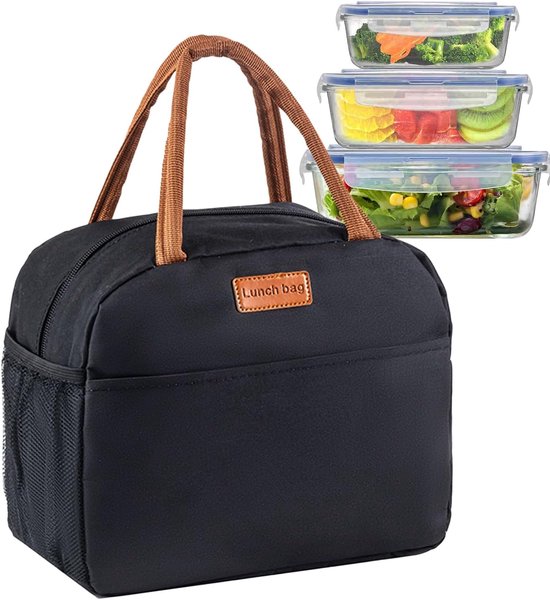Lunchtas - Koeltas Etenstas - Picknick Kantoor School - Geïsoleerd Lekdicht - 27x16x22.5cm