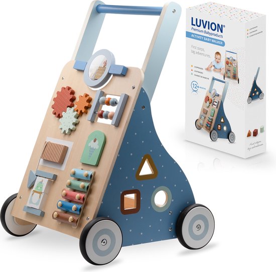 LUVION® Activity Baby Walker - Spelenderwijs leren lopen - Loopwagen - Blauw van LUVION