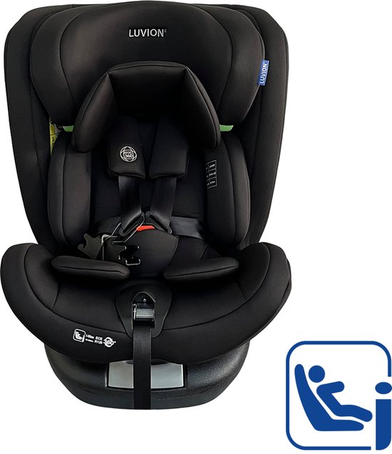 LUVION® Aegis 360 Autostoel Eclipse Black - Autostoel Groep 0 1 2 3 - Autozitje geschikt voor alle leeftijden (0 tot 12 jaar) - Zwart van Luvion