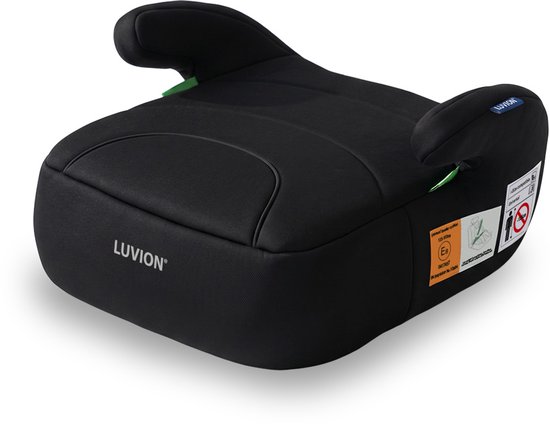 LUVION® Apex Eclipse Black – Zitverhoger Auto – Stoelverhoger – Booster Seat – UN R129 – 125-150 cm – 7 t/m 12 jaar – Zwart