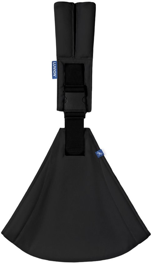 LUVION® Baby Sling FLORENCE Midnight Black - Heupdraagzak Baby - Ergonomische Hip Carrier - Draagzak - Tot 16 kg - Zwart van Luvion