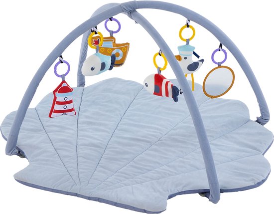 LUVION® Babygym Seaside - Met baby speelmat - Baby gym met sensorisch speelgoed van Luvion