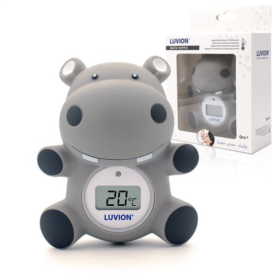 LUVION® bad/kamerthermometer Nijlpaard - Thermometer van Luvion