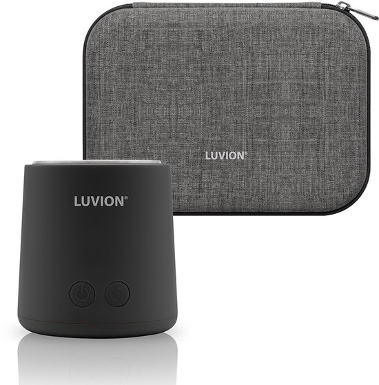 LUVION® Draagbare Flessenwarmer Ultra Pro + Protection Case - Zwart - Met roerfunctie voor gelijkmatig opwarmen van borstvoeding en mixen van kunstvoeding - Geschikt voor nagenoeg alle merken babyflesjes - Onderweg draadloos je baby fles verwarmen van Luvion