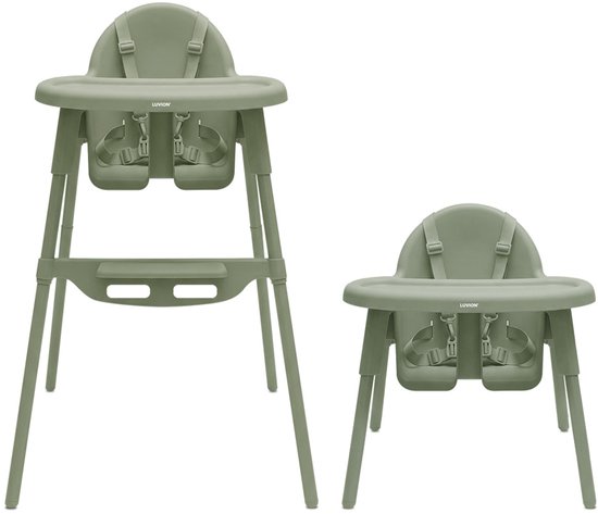 LUVION® Essential 2-in-1 Kinderstoel – Groeit mee van baby tot peuter - Groen