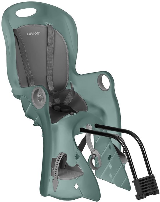 LUVION® Fietsstoel Urban Teal - Fietstoeltje achter - Achterzitje - Teal van Luvion