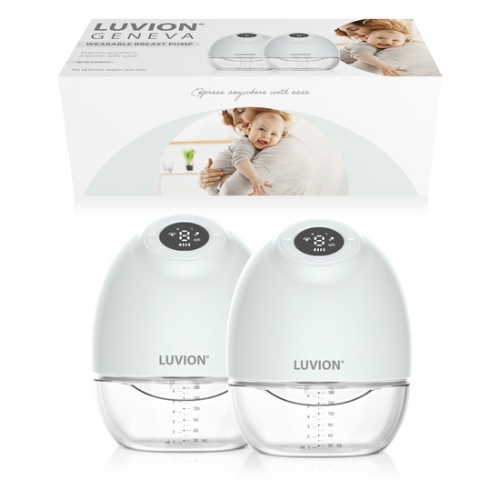 LUVION® Geneva Handsfree Elektrische Borstkolf Dubbel - Draadloze kolf voor thuis én onderweg van Luvion