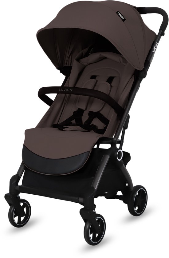 LUVION® Malmö Buggy - Compacte en comfortabele reisbuggy - Inklapbaar - Inclusief Travel Bag - Bruin