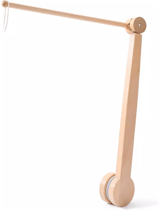 Luxe 360° Verstelbaar Baby Mobiel Houder Hout – Houten Boxmobiel – Babymobiel – Muziekmobiel van Merkloos