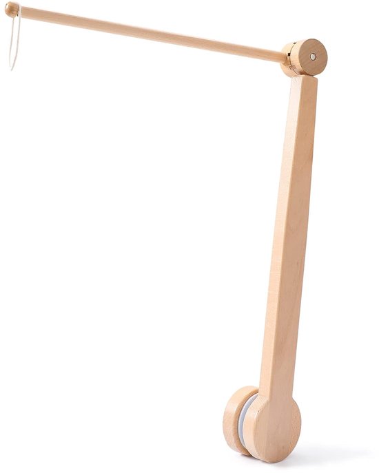 Luxe 360° Verstelbare Houten Baby Mobiel Houder - Boxmobiel Houder van Duurzaam Hout - Stijlvol & Veilig van Merkloos