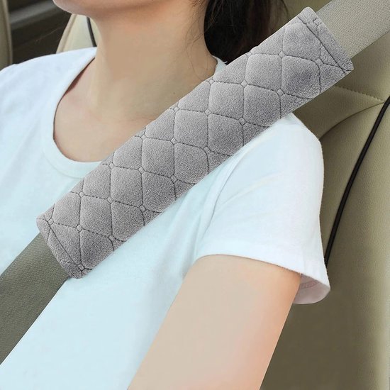 Luxe Auto Gordelhoes I Gordelbeschermer I Gordelkussen I Auto Veiligheid I Safety Belt Cushion Pads I 1 Stuk I Grijs van Luxe