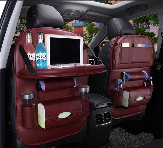 Luxe Auto Organizer met Tablet Houder Autostoel Organiser Ipadhouder voor Kinderen - Claret van LUXE.