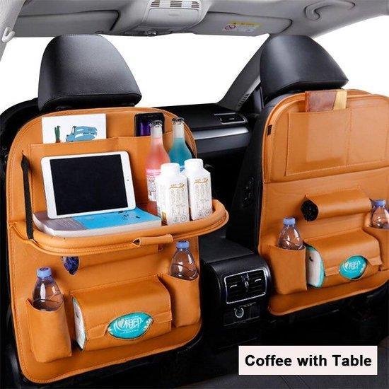 Luxe Autostoel Rugleuning Opbergtas voor iPad en opslag voor dranken snack,Fijn voor kinderen en vakantie.Kleur Koffie van LUXE.