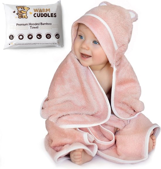 Luxe Baby Baddoek met capuchon van Biologisch Bamboe - Extra Zacht en Absorberend