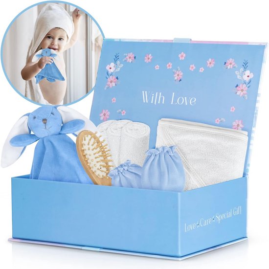 Luxe Babycadeauset Jongen – Essentiële Pasgeboren Benodigdheden en Cadeaumand