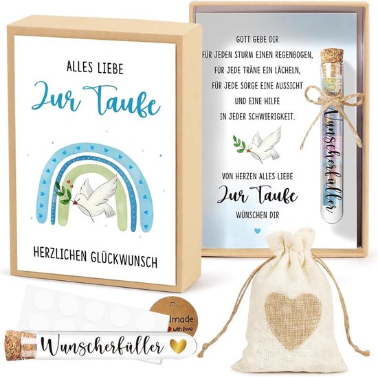 Luxe Geschenken Doos Set voor Doop, Communie en Geboorte met Kaartjes en Tasje