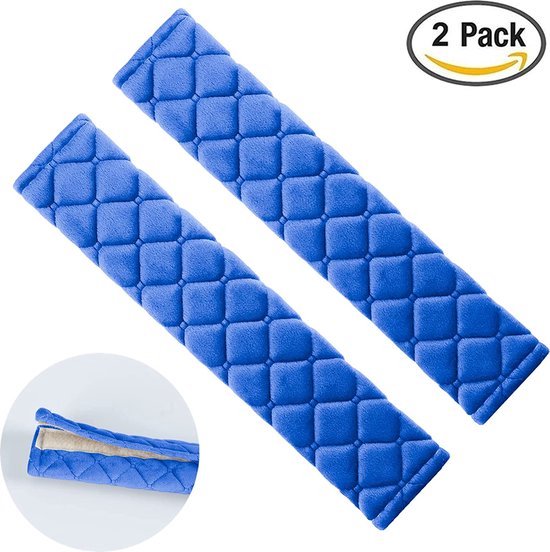 Luxe Gordelhoes Auto - Comfortabele Gordelbeschermer - Gordelkussen voor Kinderen - Blauw van Dresz