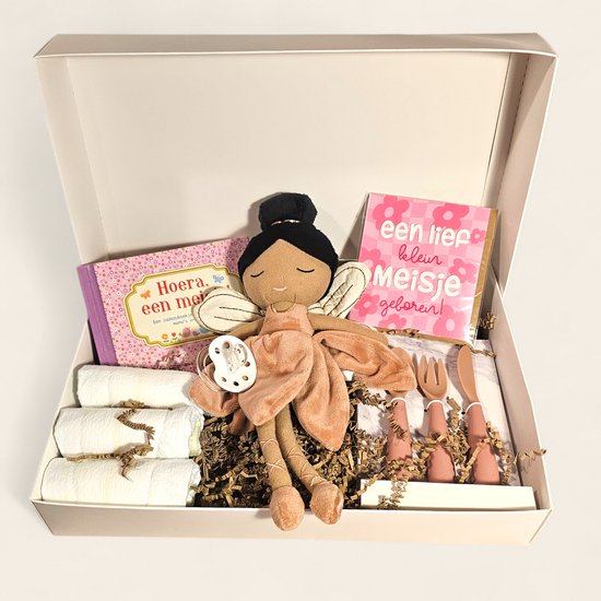 Luxe kraamcadeau baby meisje – compleet geboorte cadeau - elfje mae Jollein van Merkloos