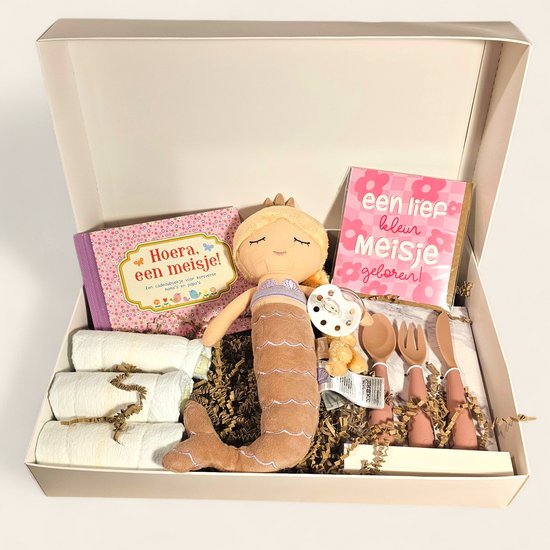 Luxe kraamcadeau baby meisje – compleet geboorte cadeau - zeemeermin Ella Jollein van Merkloos