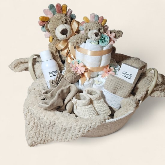 Luxe kraammand mama en baby – compleet kraamcadeau