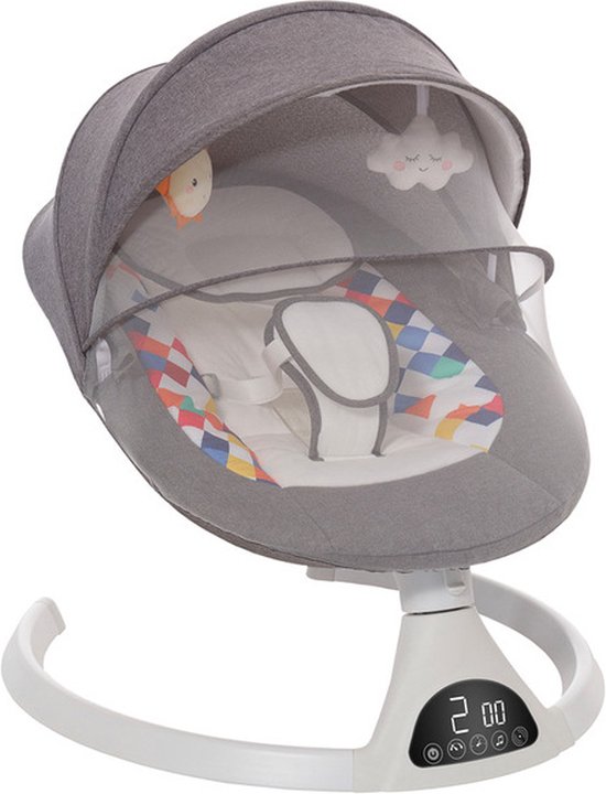 Luxe Schommelstoel - Elektrische baby wipstoel - Babystoel - Baby swing - Lichtgewicht -Bluetooth van Roxell.