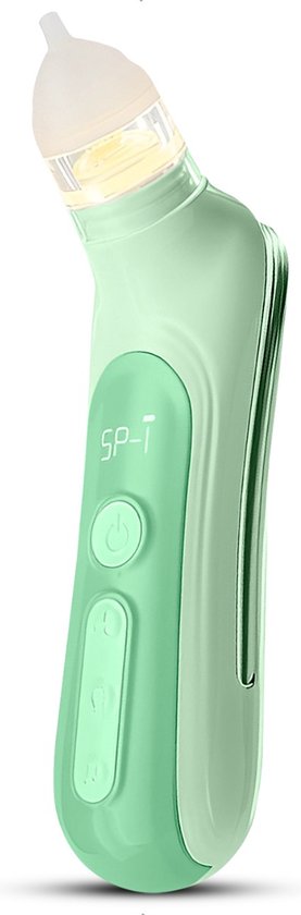 Luxegoed® Elektrische Neusreiniger voor Baby’s met Muziek en Licht - Neuspeer - Aspirator - Neuszuiger - USB-compatibel - Incl. Verzorgingssetje - Neusreiniger baby elektrisch - Baby neuszuiger - Groen van Luxegoed