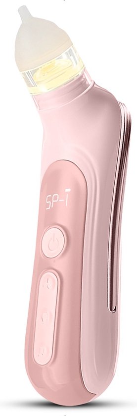 Luxegoed® Elektrische Neusreiniger voor Baby’s met Muziek en Licht – Neuspeer - Aspirator - Neuszuiger - USB-compatibel - Incl. Verzorgingssetje - Neusreiniger baby elektrisch - Baby neuszuiger – Roze van Luxe