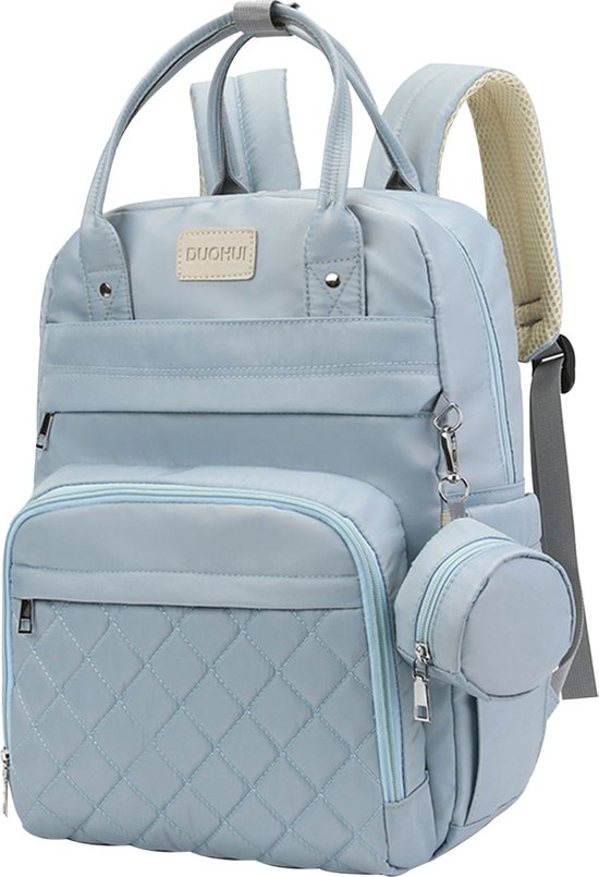 Luxegoed® Luiertas Rugzak met Verschoonmatje - Luiertassen - Rugtas - Blauw - Inclusief – Buggy /kinderwagenhaken, spenenetui en Isoleervak – Complete Set van Luxe